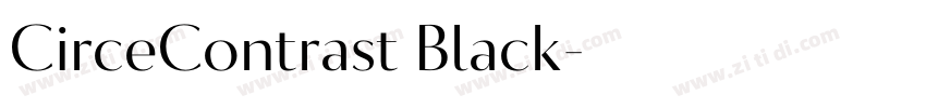 CirceContrast Black字体转换 CirceContrast Black字体转换